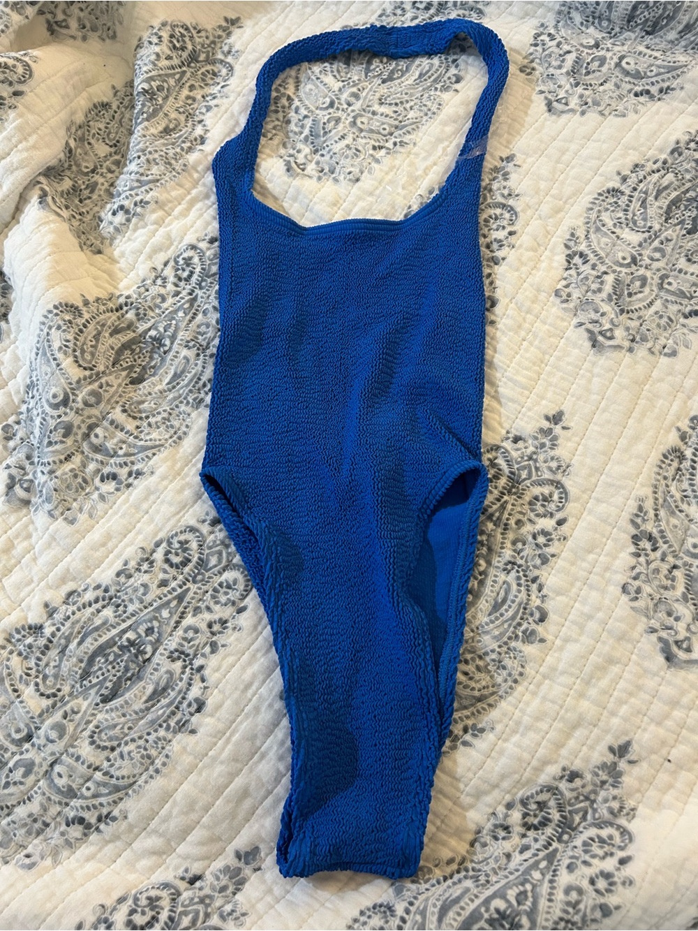bond-eye Cobalt Recycled Crinkle Swimwear NWT